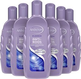 kern Latijns Avondeten Andrelon Anti-Roos Shampoo - 6 x 300 ml - Voordeelverpakking
