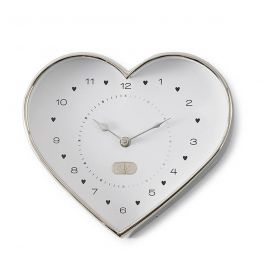 Prooi sneeuwman kopiëren Rivièra Maison Classic Heart Clock - Klok - Brass - Zilver