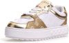 Guess Fiena Lage Dames Sneakers -White Gold - Maat 37