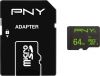 PNY microSDXC Prime - 64GB - met adapter