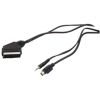 Valueline SCART 48/5 5m SCART (21-pin) S-Video (4-pin) + 3.5mm Zwart video kabel adapter