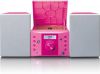 Lenco MC-013 - Stereo set met CD speler, AUX en stickersset - Roze