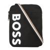 BOSS schoudertas met logo zwart
