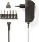 Universele AC-Stroomadapter - 18 W - 3 - 12 V DC - 1.80 m - 2.1 A - 6 plug(s) - Zwart