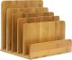 Brievenhouder bamboe - 5 vakken - tijdschriftenhouder - brievenstandaard - hout Relaxdays