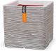 Capi Bloempot vierkant Rib NL - 40x40x40 - Ivoor - Voor binnen en buiten - KOFI903
