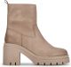 PS Poelman ROXAN Dames Enkel Laarzen met hak - Taupe - Maat 40