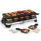 Princess Gourmetstel XL 162650 - Raclette 10 personen - Grill & Bakplaat - Groot 49x21cm - 2 meter snoer - Regelbare thermostaat - 1500W - Zwart - 10 pannetjes