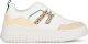 POSH by Poelman ROXY Dames Sneakers - Wit met gele combinatie - Maat 37