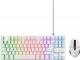 Gaming Toetsenbord en Draadloze Muis - Inclusief Muismat - TKL - Verlichting - Wit Trust GXT 974W Thadox 