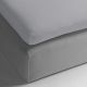 HnL Living - Hoeslaken - Topper - Katoen Perkal - 90 x 200 cm - Zilvergrijs