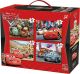 4 in 1 Puzzel Koffer Cars