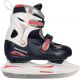 Nijdam 0026 Junior IJshockeyschaats - Verstelbaar - Hardboot - Zwart-Wit - Maat 34-37