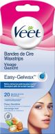 Veet Easy-Gelwax Ontharingsstrips Gezicht - Gevoelige Huid - 20 stuks