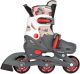 Nijdam Junior Inline Junior 3-in-1 Verstelbaar - Hardboot - Grijs/Rood/Wit - 34-37,Nijdam 