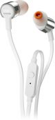 JBL T210 in-ear koptelefoon zilver