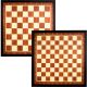 Abbey Game Dam/Schaakbord met Rand - Deluxe - Bruin