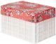 Basil Crate Cover - Blossom Roses Fietskrat Afdekhoes - L - Koraal
