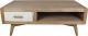 HSM Norway - salontafel rechthoek - 1 lade - vintage naturel / wit KOOPJESHOEK