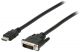 Valueline, HDMI - DVI kabel HDMI Connector - DVI-D 24+1-pin male 2m (Zwart)