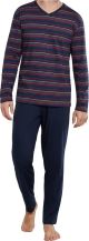 Schiesser Heren Pyjama - Donker Blauw - V Hals-Maat XL