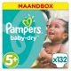 Pampers Baby-Dry - Maat 5+ (Junior+) 13-25 kg - Maandbox 132 Stuks - Luiers