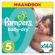 Pampers Baby-Dry - Maat 5 (Junior) 11-23 kg - Maandbox 144 Stuks - Luiers
