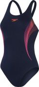 Speedo Dames Sportbadpak - Maat 44 Placement Muscleback Marine/Roze 