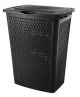Rotho Country Wasmand met deksel - 50 l - Zwart