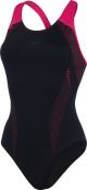 Speedo Plastisol Laneback Dames - Zwart / Rood - maat 44