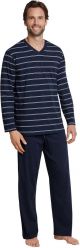 Schiesser - Heren - Gestreepte Pyjama - Blauw - XXL