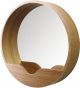 Spiegel - Bruin Zuiver Round Wall '40