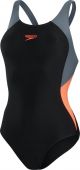 Speedo Colourblock Splice Muscleback Dames - Zwart / Grijs - maat 40