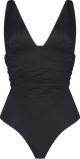 Hunkemöller Dames Badmode Badpak Luxe - Zwart - maat 48