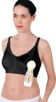 Medela 3-in-1 Voedingsbh en kolf bh voor zwangerschap borstvoeding en kolven - Zacht en met stretch - Zwart - Maat L