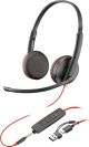 HP Poly Blackwire C3225 – Over-ear headset – Kabel – Stereo – Zwart – Volumeregeling – Microfoon uitschakelbaar