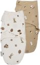 Meyco Baby Forest Animals Swaddlemeyco Inbakerdoek - Sand - 4-6 Maanden - 2-pack