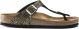 Birkenstock Slippers - Maat 38 - Vrouwen - zwart - goud