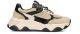 PS Poelman CATO Dames Sneakers - Zwart Met Beige Combinatie Maat 38