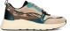 Posh by Poelman  Maat 38 CHARLIE Dames Sneakers - Beige met combinatie 