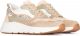 POSH by Poelman CHARLIE Dames Sneakers - Beige met oranje combinatie - Maat 41