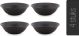 vtwonen - Kommen - Set van 4 - Mat Zwart - Porselein - Ø 15cm