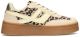 POSH by Poelman GEORGIA Dames Sneakers - Bruin met dierenprint Maat 41