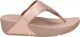 FitFlop Vrouwen Leren Slippers / Damesschoenen Lulu toe leather - Rose Goud - Maat 38