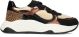 POSH by Poelman MACY Dames Sneakers - Zwart Met Combinatie Maat 39