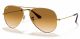 Ray-Ban RB3025 001/51 Aviator Unisex Zonnebril - Goud/Lichtbruin