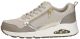 Skechers UNO- METALLIC SLIDERS Dames Sneakers - Taupe Maat 39
