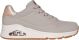 Skechers UNO - GOLDEN AIR Dames Sneakers - Taupe / Zilver Maat 36