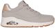 Skechers Maat 41 UNO - GOLDEN AIR Dames Sneakers - Taupe / Zilver