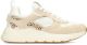 POSH by Poelman CARO Dames Sneakers - Wit met beige combinatie Maat 40
